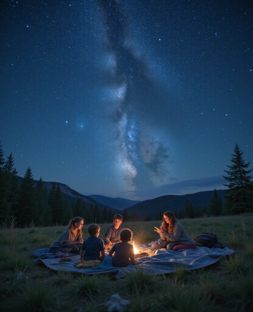 15 Faith-Filled Outdoor Fun Ideas for Kids That Bring Nature to Life (Check Out #5!) - 7. Stargazing and Bible Stories