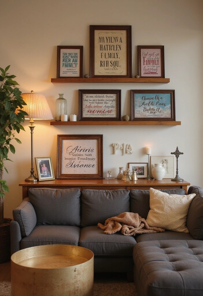 15 Inspiring Christian Family Decor Ideas That Will Fill Your Home with Love! - 2. Family Values Display
