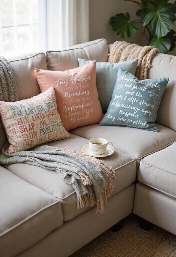 15 Inspiring Christian Family Decor Ideas That Will Fill Your Home with Love! - 3. Faith-Inspired Throw Pillows