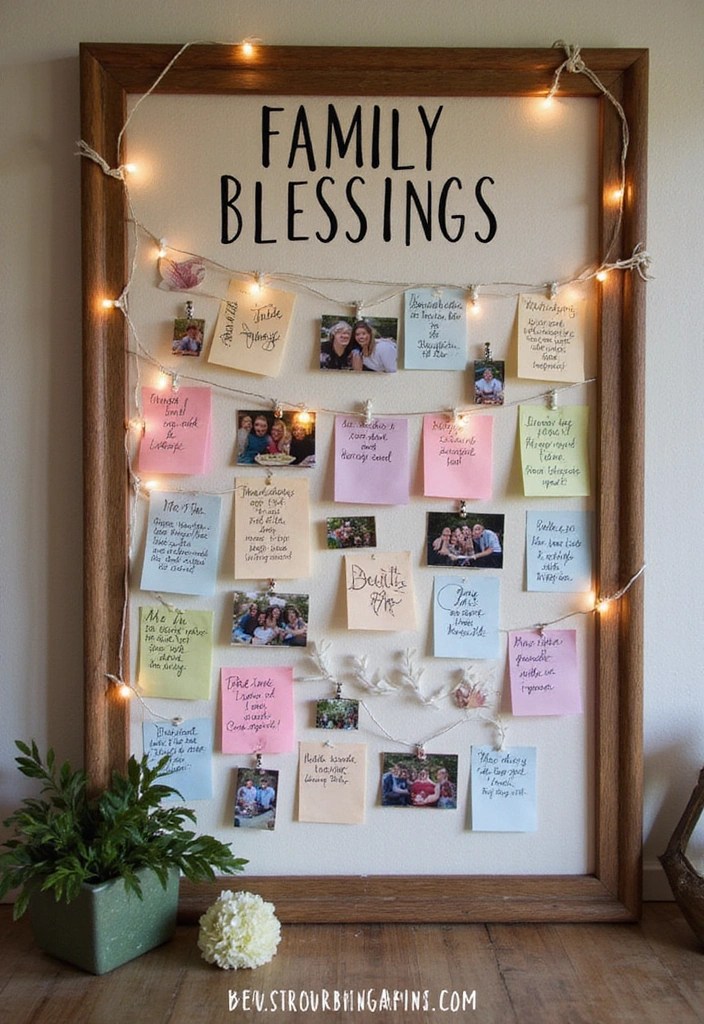 15 Inspiring Christian Family Decor Ideas That Will Fill Your Home with Love! - 8. Family Blessings Board