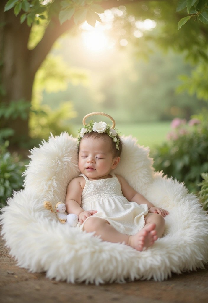 8 Precious Newborn Easter Pictures That Celebrate Faith and Love! - 1. The Perfect Halo
