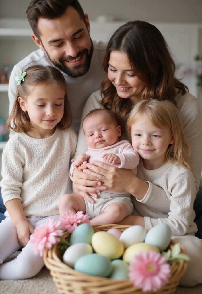 8 Precious Newborn Easter Pictures That Celebrate Faith and Love! - 7. Heartfelt Family Moments: Group Photos